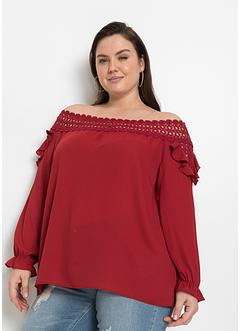 Carmen blouse met kant, BODYFLIRT