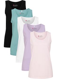 Katoenen longtop (set van 5), bpc bonprix collection