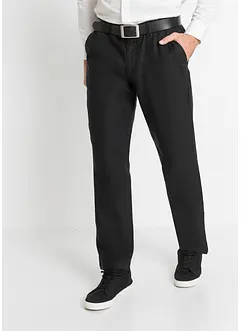 Regular fit linnen chino met comfortband, straight, bonprix