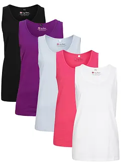 Katoenen longtop (set van 5), bonprix