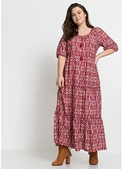 Gedessineerde maxi jurk van viscose, bonprix