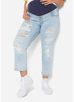 Cropped zwangerschapsjeans met destroyed effecten, bonprix