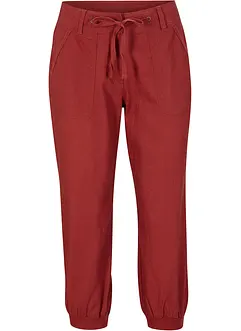 Linnen 3/4 broek met comfortband, loose fit, bonprix