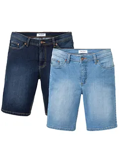 Stretch jeans bermuda, regular fit (set van 2), bonprix