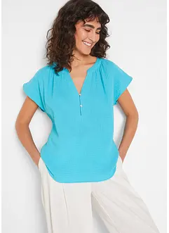 Mousseline blousetop van katoen, bonprix