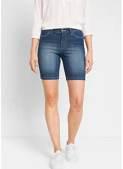 Straight jeans bermuda met mid waist, bonprix