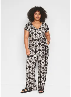 Jersey jumpsuit met korte mouwen, bonprix