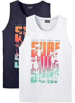 Tanktop (set van 2), slim fit, bonprix
