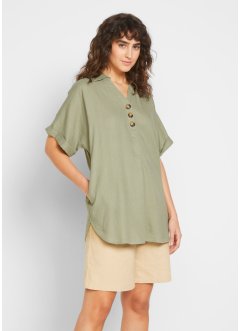 Lange, linnen blouse met knoopsluiting, bpc bonprix collection