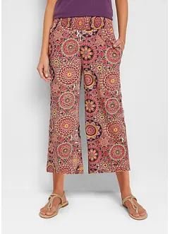 Wijde jersey culotte met brede, gesmokte band, 7/8 lengte, bonprix