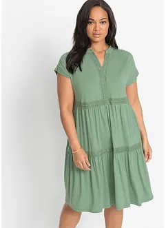 Tuniekjurk met kant van vloeiende viscose, bonprix