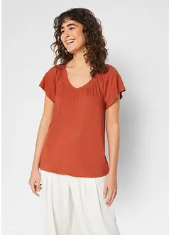 Shirt in een viscosemix, korte mouw, bonprix