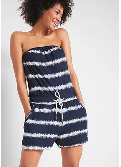 Strapless playsuit van biologisch katoen, bonprix