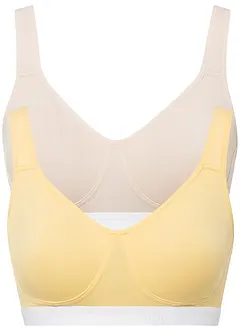 T-shirt bh zonder beugels (set van 2) met biologisch katoen, bonprix