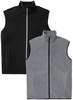 Fleece bodywarmer (set van 2), bonprix