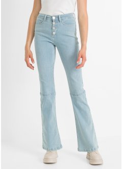 Flared jeans met zichtbare knoopsluiting, RAINBOW