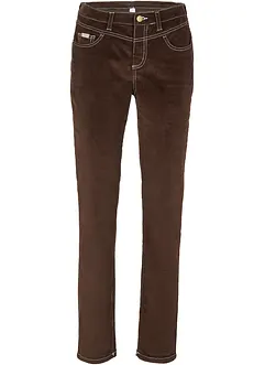 Slim fit stretch corduroy broek met contrastnaden, bonprix