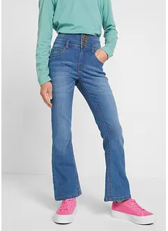 Meisjes high waist jeans, flared, bonprix