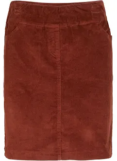 Stretch corduroy rok met een comfortabele band, bonprix