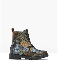 Veterboots met een bloemmotief, bonprix