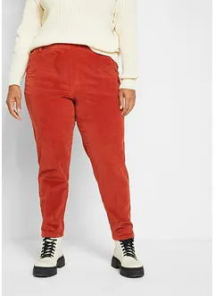 High-waist corduroy broek met comfortband, cropped, bonprix