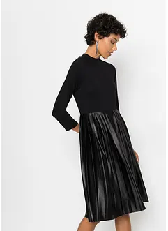 Jersey jurk met materiaalmix, bonprix