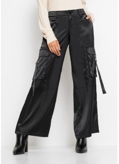 Gesatineerde Marlene Dietrich broek met opgestikte zakken, RAINBOW