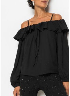 Atmosphere Carmen blouse zwart casual uitstraling Mode Blouses Carmen blouse 