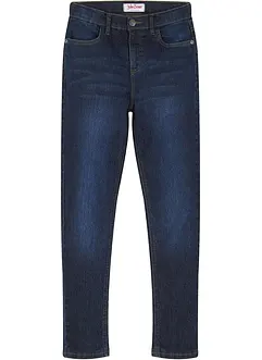 Meisjes thermojeans met jersey voering, mid waist, bonprix