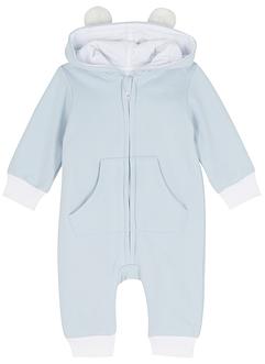 Baby sweat jumpsuit met capuchon van biologisch katoen, bpc bonprix collection