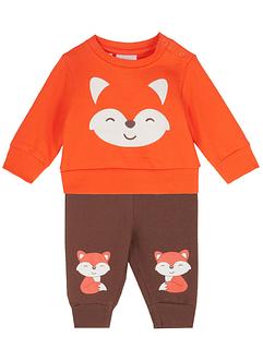 Baby sweater en sweatpants van biologisch katoen (2-dlg. set), bpc bonprix collection