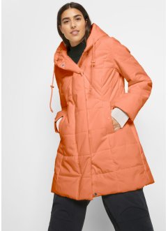 Lange, gewatteerde jas met capuchon van gerecycled polyester, bpc bonprix collection