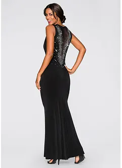 Maxi jurk met strass langs rugdecolleté, bonprix