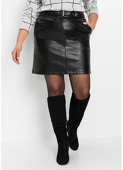 Imitatieleren rok met een gesp, BODYFLIRT