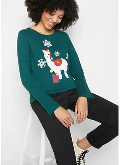 Longsleeve met kerstprint, bonprix