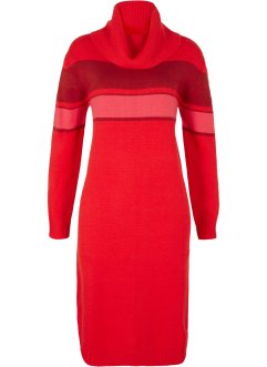 Zara Gebreide jurk rood casual uitstraling Mode Jurken Gebreide jurken 