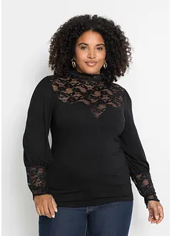 Longsleeve met kant, bonprix