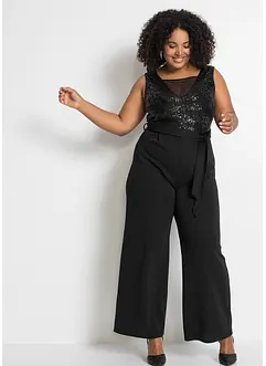 Jumpsuit met pailletten, bonprix