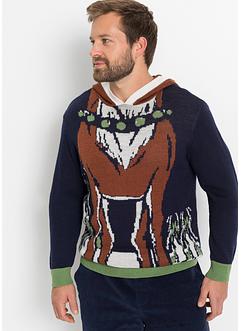 Hoodie met kerstmotief van gerecycled polyester, RAINBOW