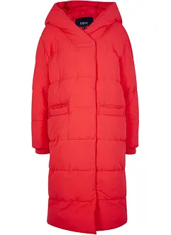 Lange, gewatteerde oversized jas met capuchon van gerecycled polyester, bonprix