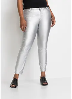 Gecoate push-up broek in metallic look, bonprix