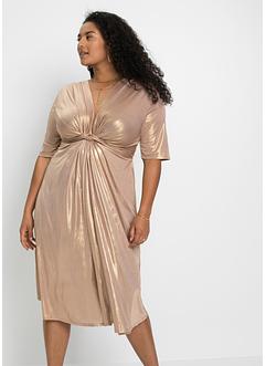 Midi jurk met metallic effect, BODYFLIRT
