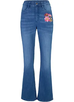 High waist jeans met comfortband, bootcut, bonprix