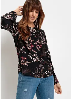 Gedessineerde blouse van viscose, bonprix