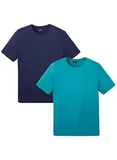 T-shirt (set van 2) van puur katoen, bonprix