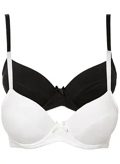 Push up bh met beugels en biologisch katoen (set van 2), bonprix
