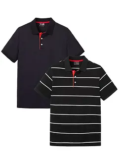 Piqué poloshirt van katoen (set van 2), bonprix