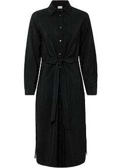 Midi jurk met knoopdetail, BODYFLIRT