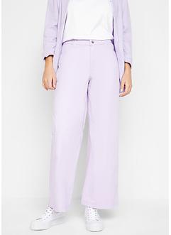 Twill broek met wijde pijpen en comfortband, bpc bonprix collection