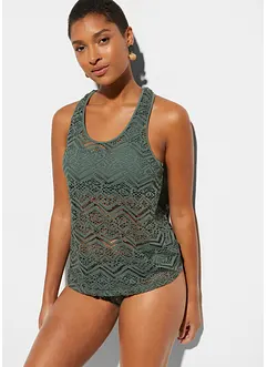 Tankini (2-dlg. set) van kant, bonprix